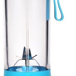 Portable Blender USB Rechargeable Best Personal Blender for Shakes and Smoothies, with 4 Ultra-sharp Blades for Travel, Office & Sports (Blue)