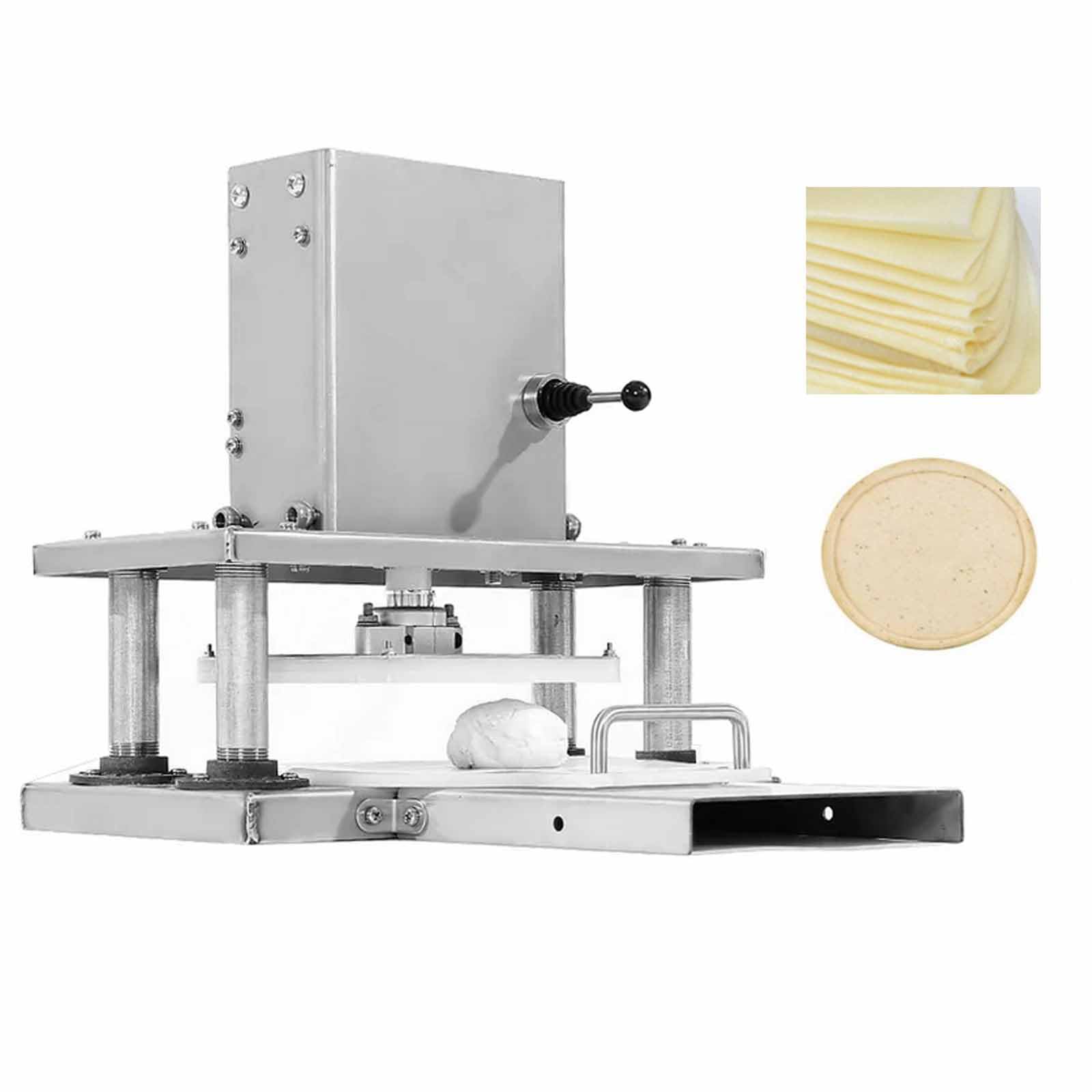 INTSUPERMAI Pizza Dough Press Machine Electric Pastry Machine 8.66" Diameter Commercial Pizza Dough Machine Tortilla Making Machine 120-240V