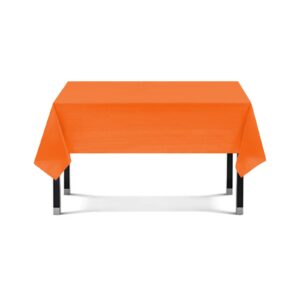 Eleclassi Orange 12 Pack Premium Plastic Table Cloth Disposable Tablecloth 54 x 108 Inch - Plastic Tablecloths for Rectangle Tables Up to 8 Feet - Halloween Tablecloth Plastic