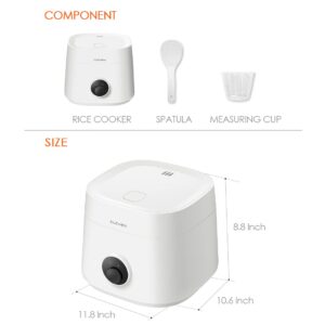 [CUCHEN] CRE-D0601W | Rice Cooker 6 Cup (Uncooked) (1.14 quarts): 6 person serving/per use | Warmer | Detachable Clean Cover | Nonstick Inner Pot | White [CUCHEN]