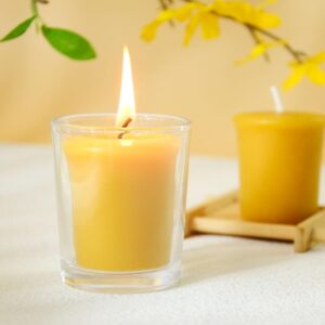 JONERAY Beeswax Votive Candles Bulk-Pack of 10,Pure Natural Beeswax,Handmade Candles Gift Set for Holiday, Wedding,Party