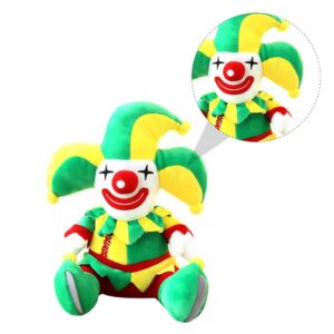 Toyvian Plush Clown Cute Stuffed Clown Doll Green Clown Sleep Pillow Plush Doll Fashion Doll Soft Clown Safe or Desk Decor Household Decoration Plush Clown 11 inches