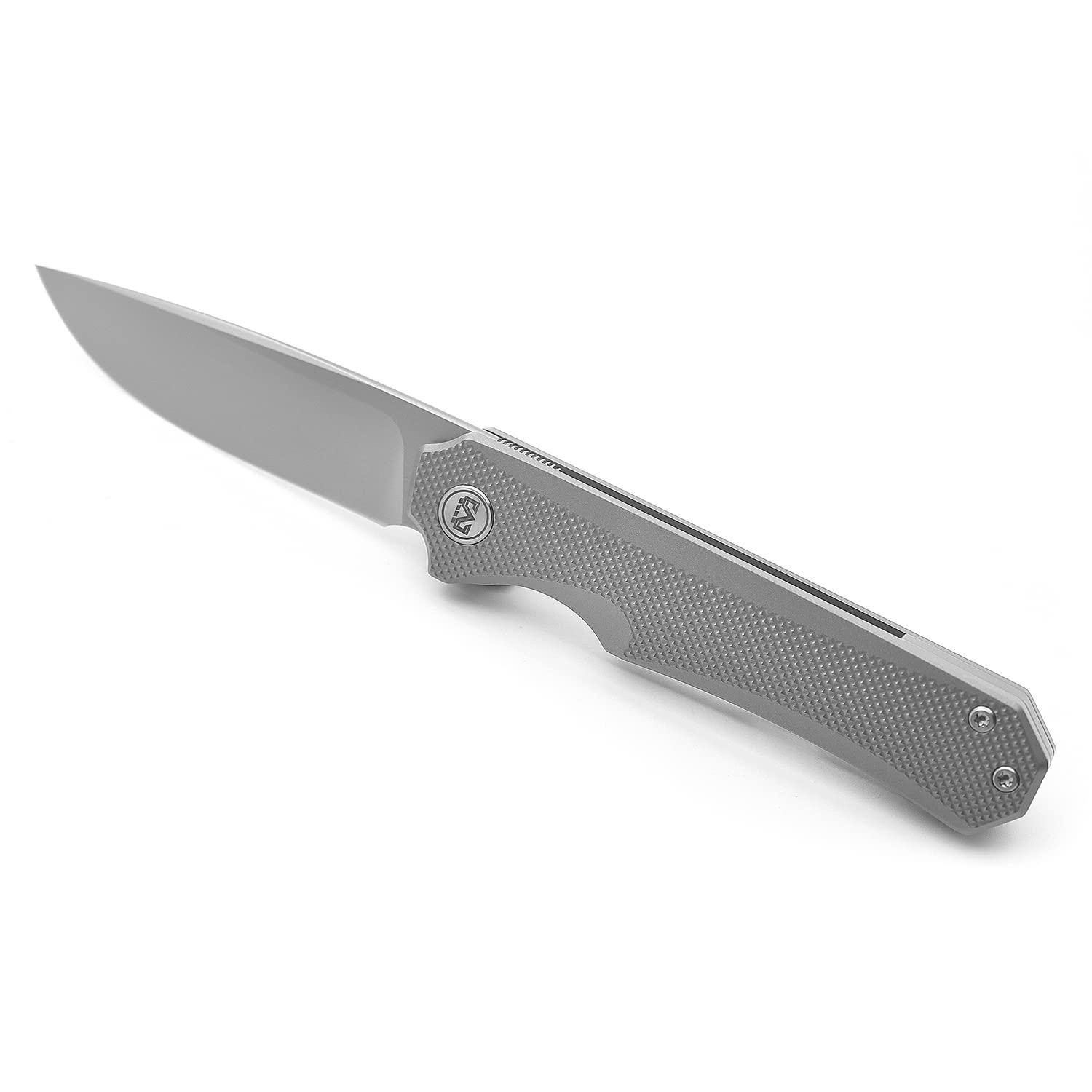 Miguron Knives M Koraki II Front Flipper Folding Knife 3.25" M390 Blade Sandblasting Titanium Handle Pocket Knife MGR-606GYII