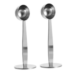 anneome 2 pcs coffee spoon coffee tamper coffee bean press coffee machine coffee beans espresso honey spoons stainless steel tampers creative coffee pressers household pound stick tool