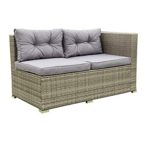 FANYE 4 Pieces Patio Sofa Sets Outdoor Conversation Group,PE Wicker Rattan Sectional Upholstered Furniture Include Armchairs, Loveseat and Cushions