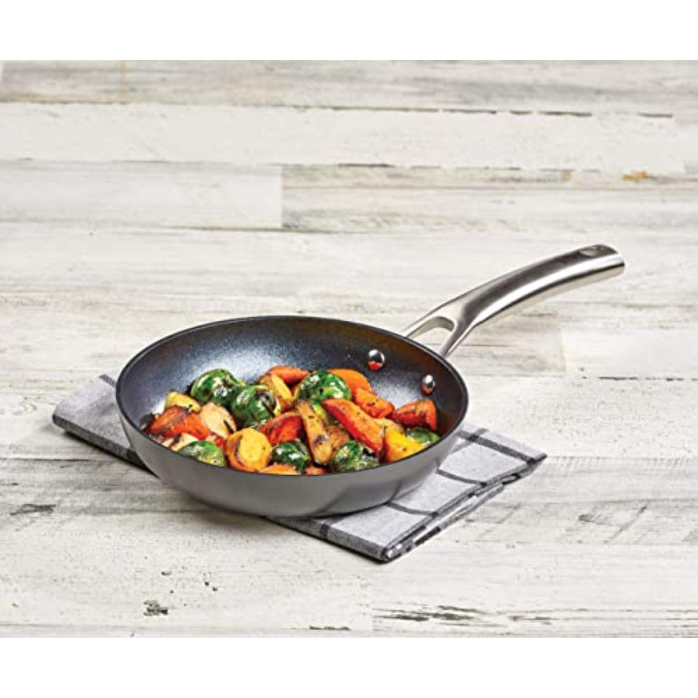 Emeril Everyday 8" (No Lid) Forever Fry Pan with Triple-Layer Non Stick Coating, Dishwasher Safe, Oven Safe up to 500 Degrees