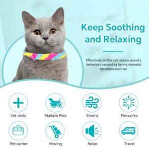 WEALLIN 4 Packs Calming Collar for Cats, Cat Calming Collar Anxiety Aggression Relief Stress Pheromone Collar for Cats, Cat Calming Products with 60 Days Long-Lasting Effect, Adjustable for Most Cat