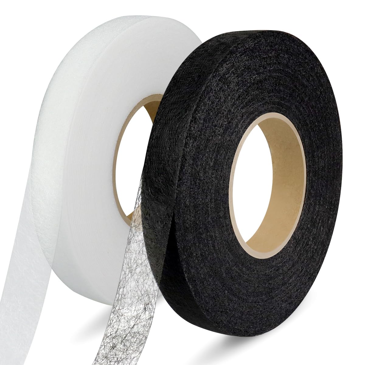 140 Yards Iron on Hemming Tape, 2 Rolls 0.59 inch Hem Tape No Sew No Iron, Iron on Tape for Hemming, Stitch Witchery Tape Sewing Tape, Fusible Tape Adhesive Wonder Web for Curtain, Pants, Clothes