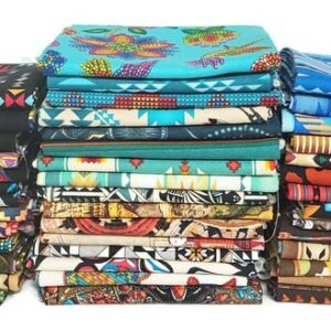 10 Fat Quarters - Southwest Southwestern Aztec Tribal Adobe Cliffs Desert Cactus Plains Woven Blanket Baskets Pottery Stripes Fabrics Quality Quilters Cotton Assorted Fat Quarter Bundle