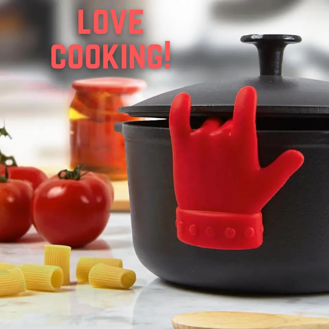 Love Cooking Utensil Holder! Kitchen Countertop Spoon Rest | Attach to Pots & Pans | Release Steam | Non-slip | Heat-resistant | High-Quality Food-Grade Silicone Material