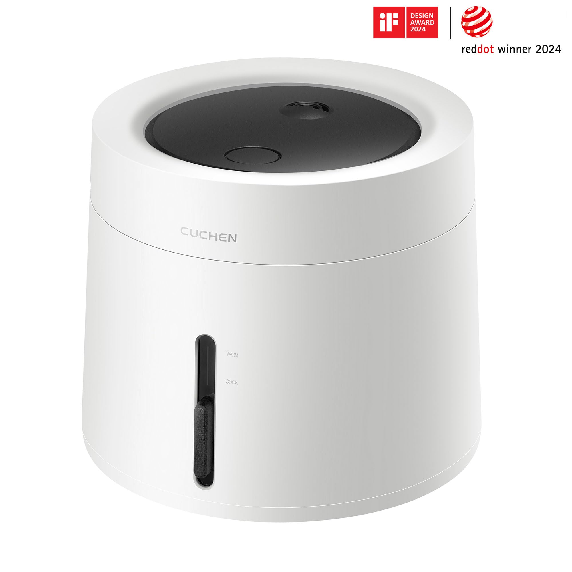 [CUCHEN] CRE-D0401W | Rice Cooker 4 Cup (Uncooked) (0.76 quarts): 4 person serving/per use | Warmer | Detachable Clean Cover | Nonstick Inner Pot | White [CUCHEN]