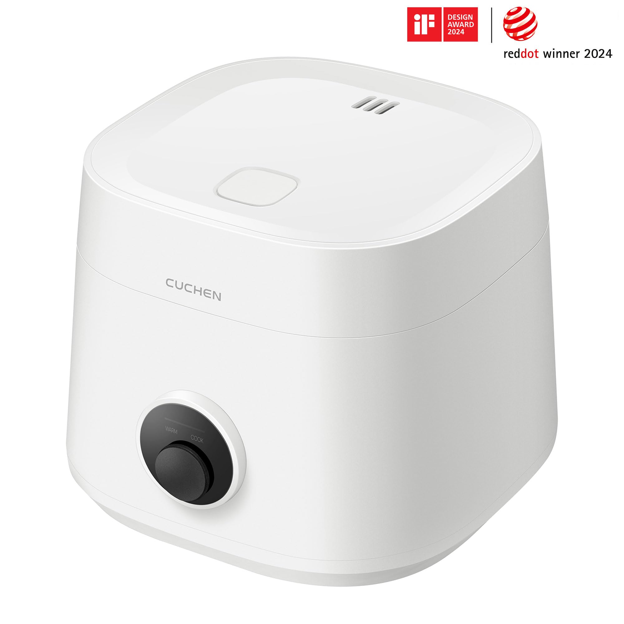 [CUCHEN] CRE-D0601W | Rice Cooker 6 Cup (Uncooked) (1.14 quarts): 6 person serving/per use | Warmer | Detachable Clean Cover | Nonstick Inner Pot | White [CUCHEN]