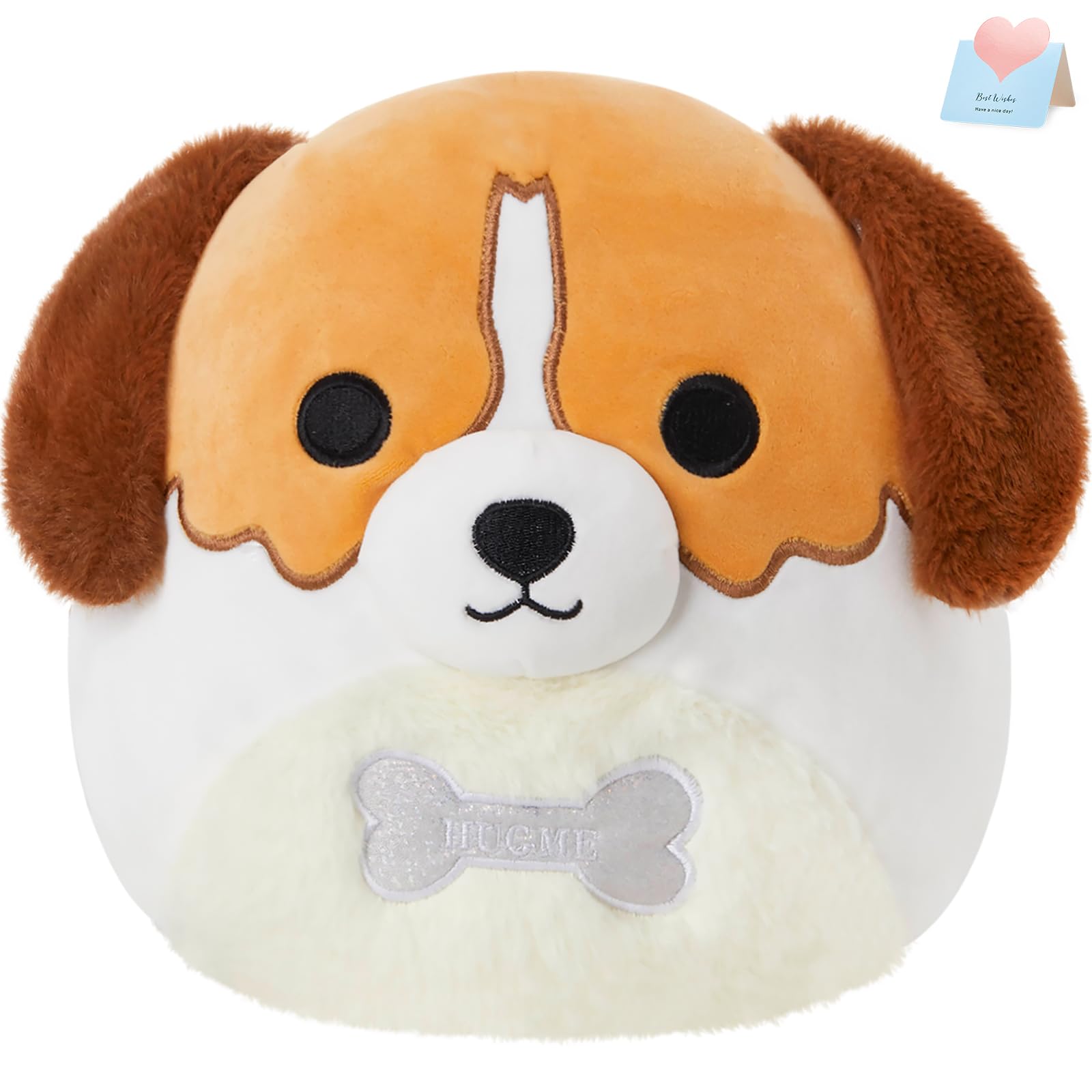 CozyWorld 10" Beagle Dog Plush Pillow Cute Beagle Stuffed Animal Soft Beagle Plush Toy Stuffed Animals Beagle Birthday Gift for Boys Girls Kids,Brown Beagle