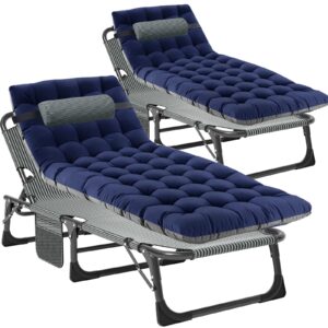 NAIZEA Folding Lounge Chairs Reclining Chair Folding Cot, Portable Outdoor Folding Chaise Lounge Chair for Sun Tanning, Perfect for Pool Beach Patio Sunbathing