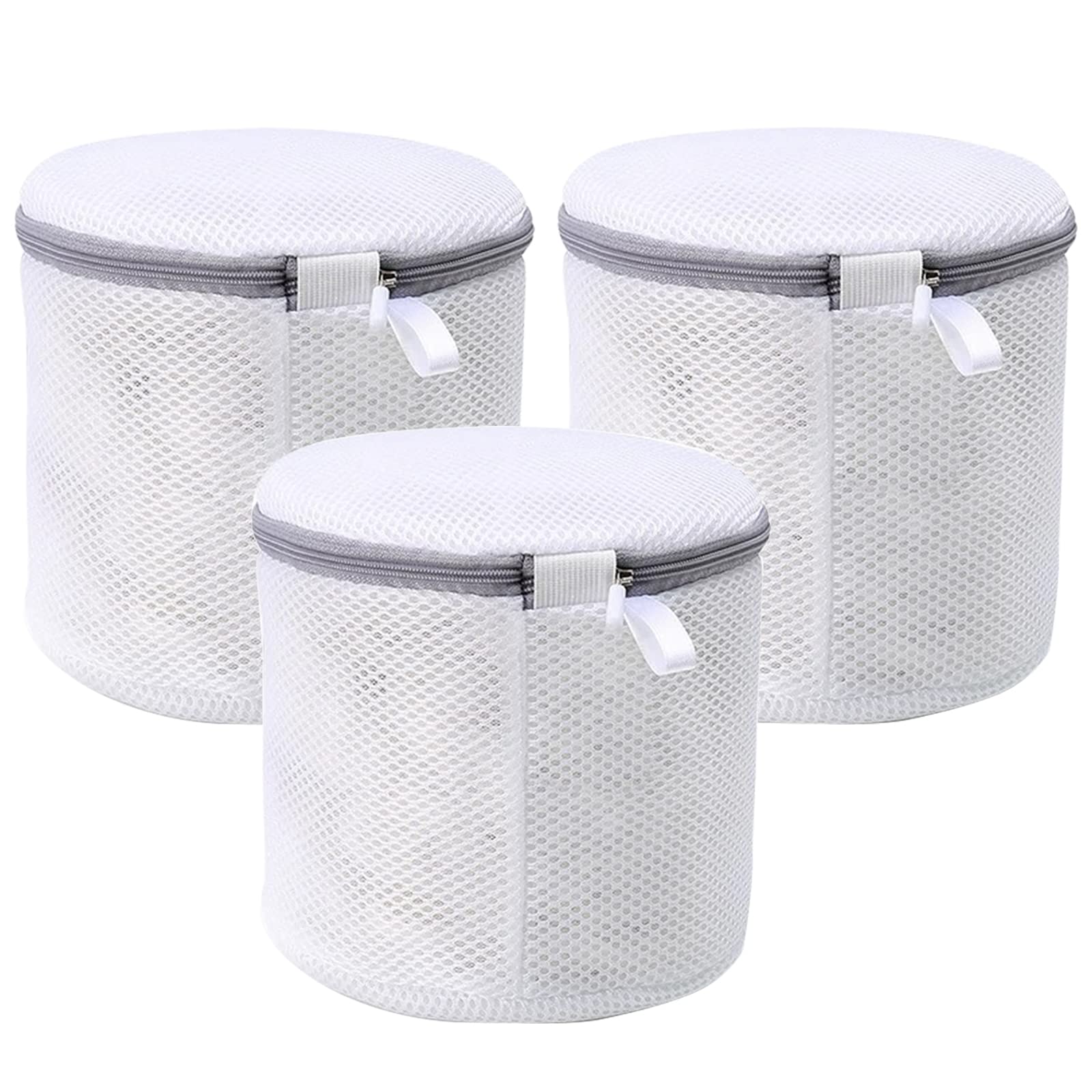 3 PCS Lingerie Bags for Washing Delicates, Bra Washing Bags for Laundry Washing Machine, Underwear Washing Bag, Bra Washer Protector, Grey