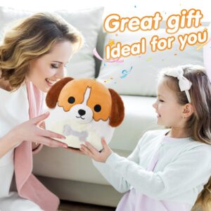 CozyWorld 10" Beagle Dog Plush Pillow Cute Beagle Stuffed Animal Soft Beagle Plush Toy Stuffed Animals Beagle Birthday Gift for Boys Girls Kids,Brown Beagle