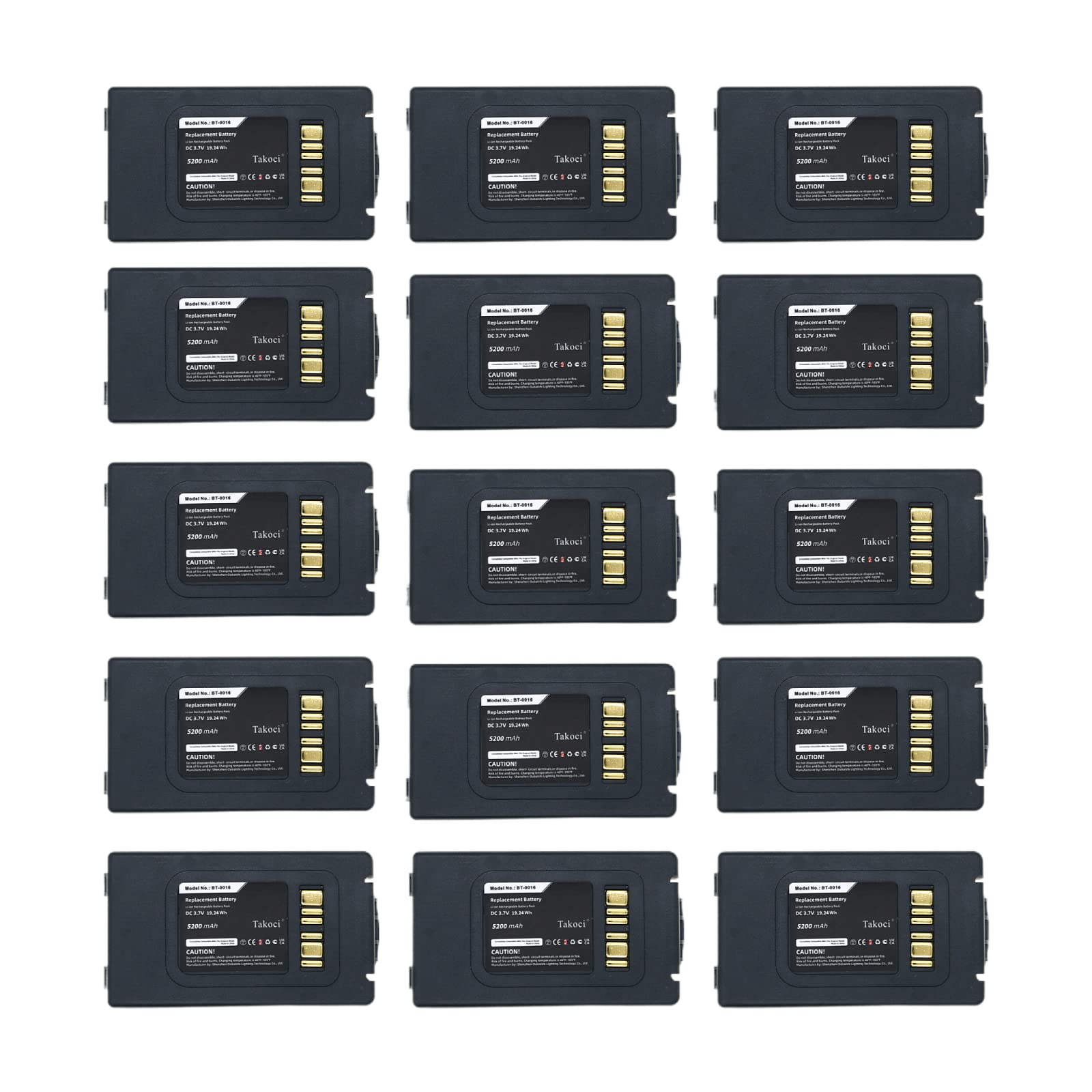 Youejoeq (15pcs) Replacement Battery for Datalogic Skorpio X3 X4,fits Part no BT-0016 94ACC0046 94ACC0048 BT-0015 Barcode Scanner Battery-5200mAh