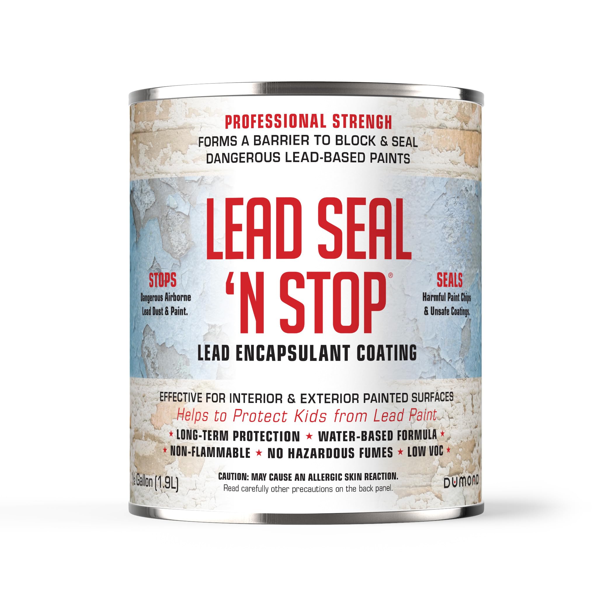 Lead Seal ‘n Stop Lead Encapsulant Coating - Stops and Encapsulates Interior and Exterior Lead Based Paints - Long Term Protection for Your Entire Family - 1/2 Gallon