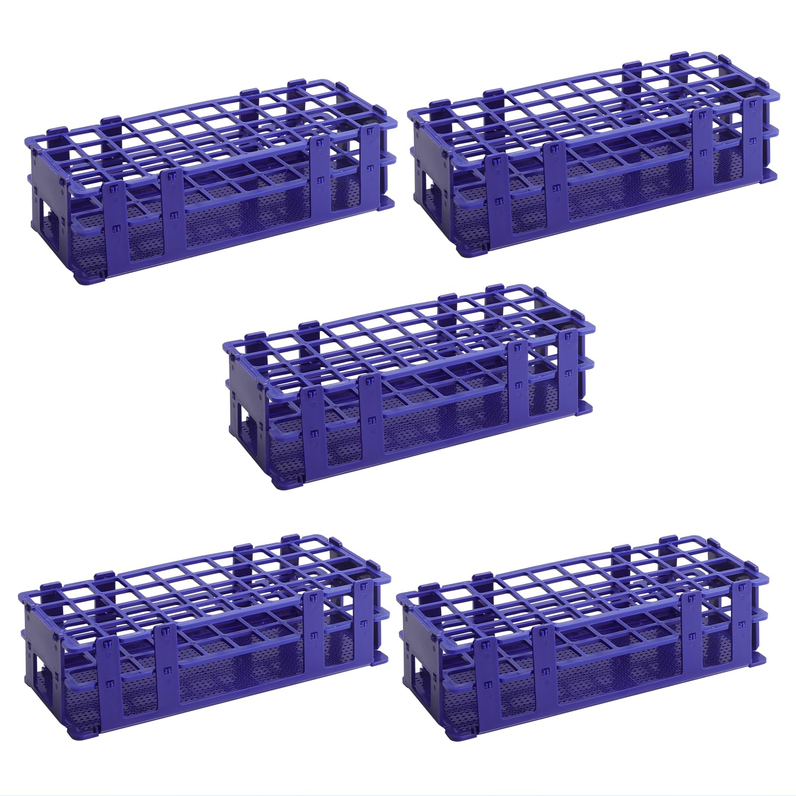 faruijie Test Tube Rack - 5pcs Plastic Test Tube Holder,40 Holes Lab Test Tube Rack,Detachable Tube Rack,20mm Large Centrifuge Tube Rack