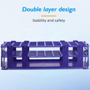 faruijie Test Tube Rack - 5pcs Plastic Test Tube Holder,40 Holes Lab Test Tube Rack,Detachable Tube Rack,20mm Large Centrifuge Tube Rack