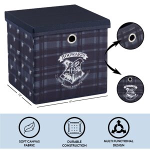 Harry Potter Collapsible Storage Cube with removable Lid, 10" Wx10 Hx10 D