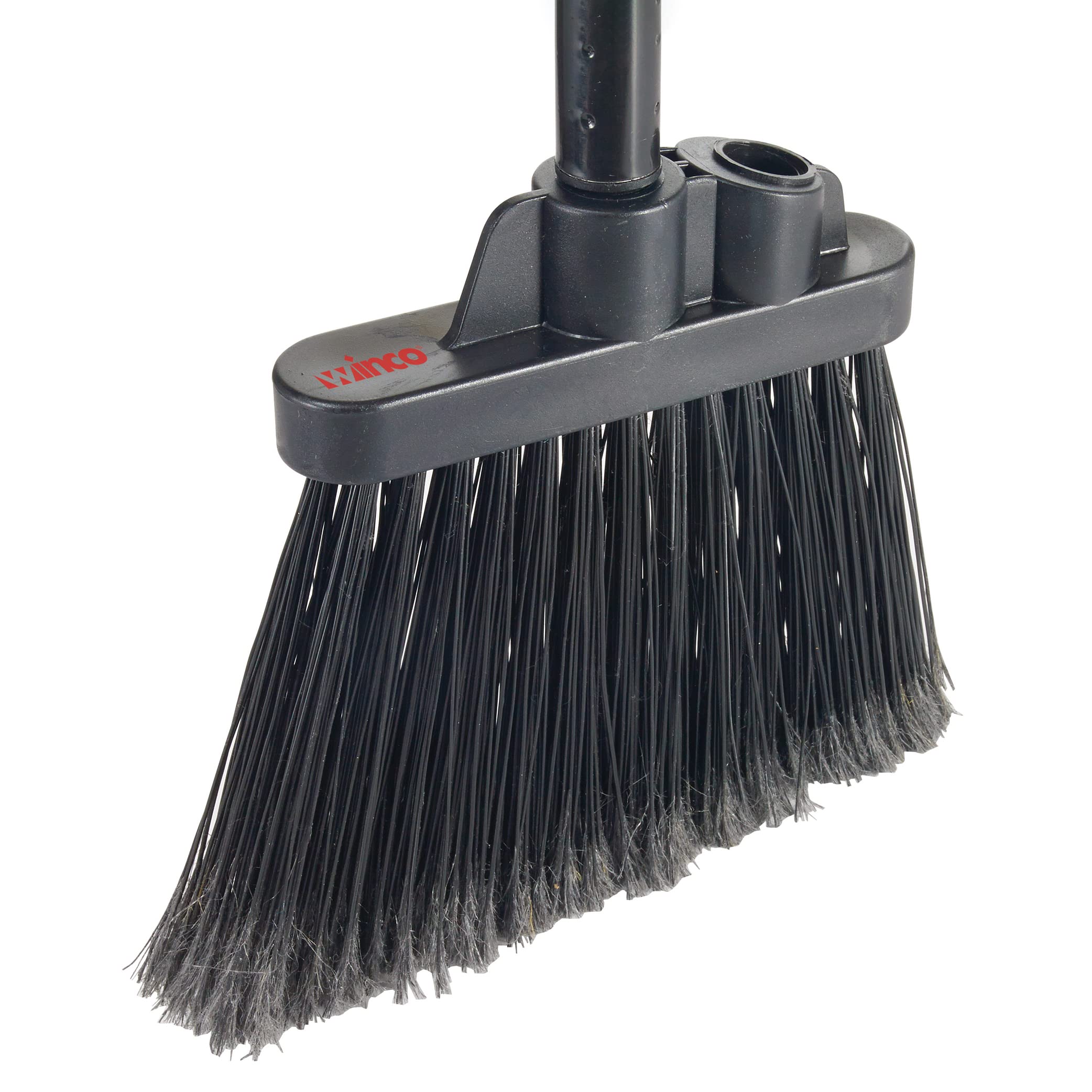 Winco Lobby Broom with Flagged Bristle and 30" Handle