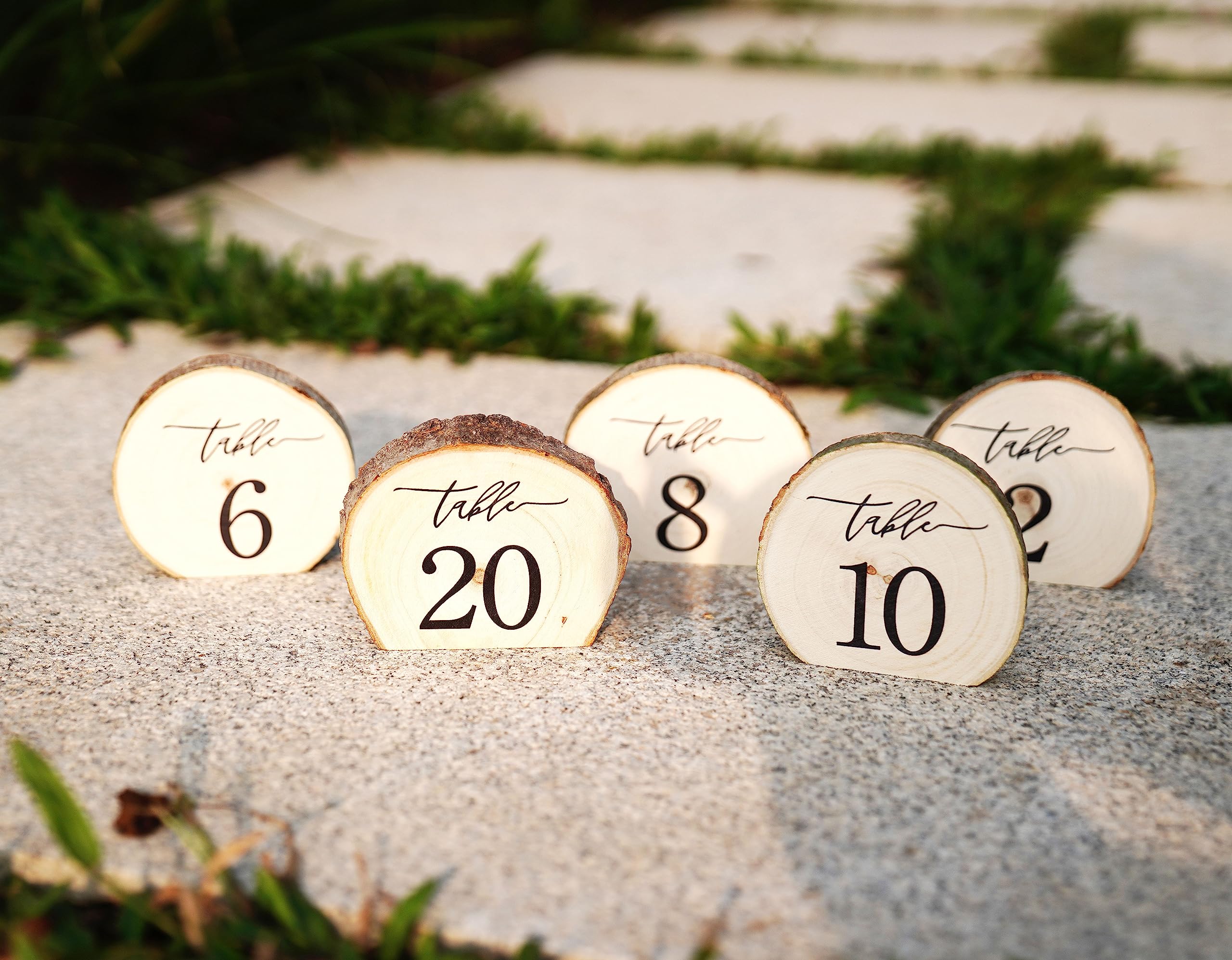 Rainbow Pana Wooden Table Numbers, 1-20 Wedding Table Numbers, Table Numbers 1-20 Perfect for Centerpiece, Wedding Reception, Decoration, Party, Anniversary