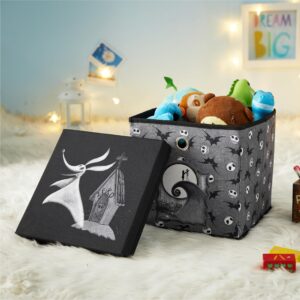 Idea Nuova Nightmare Before Christmas Collapsible Storage Cube with removable Lid, 10" Wx10 Hx10 D