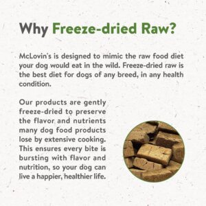 McLovin's Pet Freeze Dried Raw Beef Liver Dog Treats and Toppers, 14 oz. - Single Ingredient, Grain-Free, Gluten-Free, High-Protein Treat – Healthy Dog Training Treats