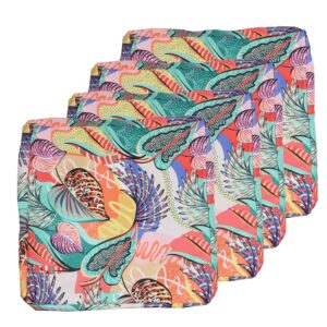 ehousehome patio chair seat cushion covers,washable uv resistant slip covers replacement,waterproof outdoor furniture cushion pillow seat cover for couch,garden,sofa,22"×22"×4"(4 covers only,monica)