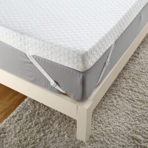 Twin Mattress Topper, 4-Inch Memory Foam Mattress Topper with Bamboo Cover, Dual Layer Bed Topper for Single Bed, Day Bed