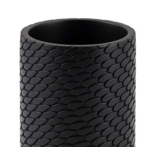 Allure Home Creation Amal Resin Wastebasket Black with Brushed Gold Finish