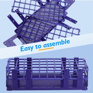 faruijie Test Tube Rack - 5pcs Plastic Test Tube Holder,40 Holes Lab Test Tube Rack,Detachable Tube Rack,20mm Large Centrifuge Tube Rack