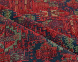 kilim pattern upholstery fabric kilim bohemian boho tapestry tribal southwestern turkish persian moroccan mexican ethnic fabric by the yard meter (1)