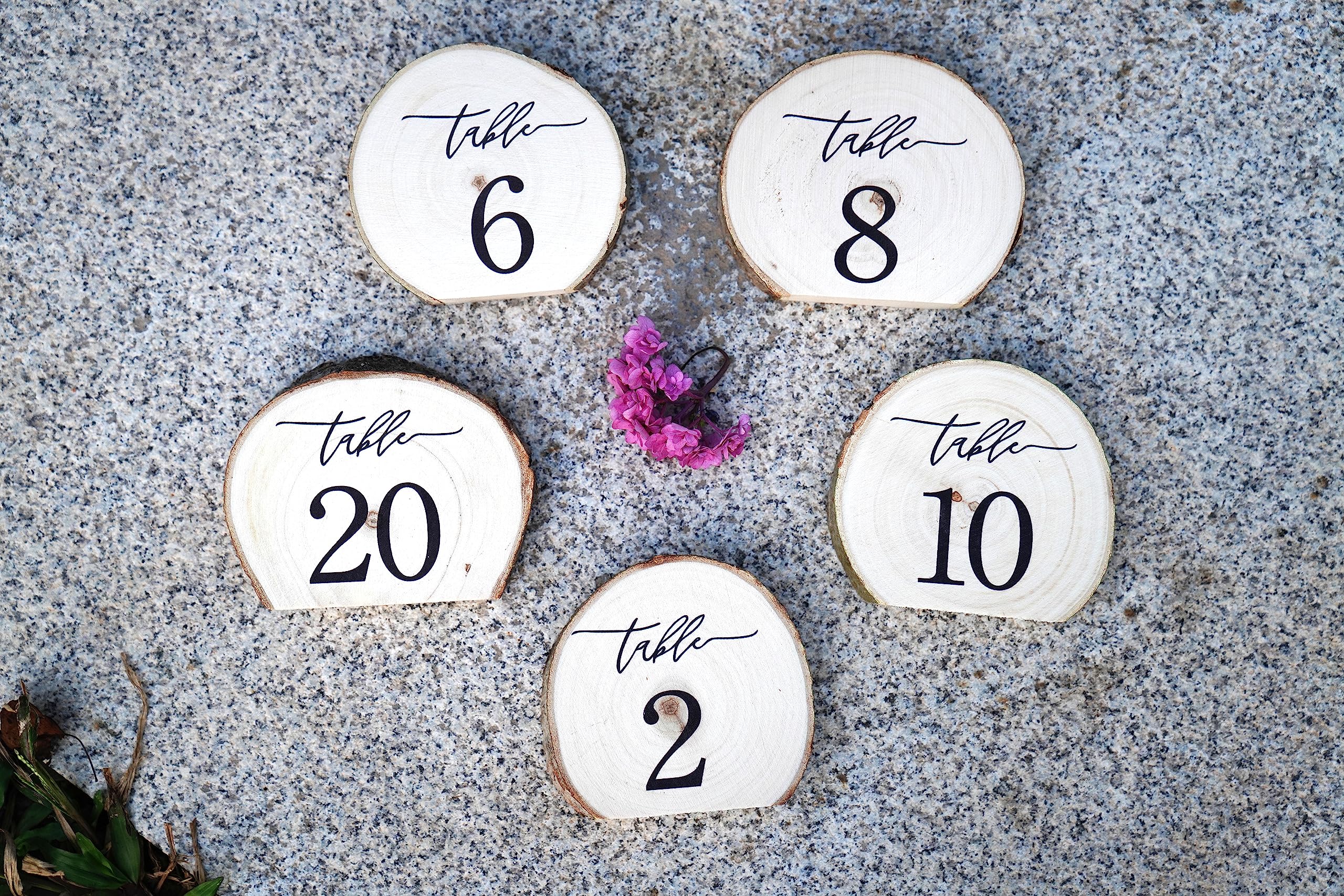 Rainbow Pana Wooden Table Numbers, 1-20 Wedding Table Numbers, Table Numbers 1-20 Perfect for Centerpiece, Wedding Reception, Decoration, Party, Anniversary