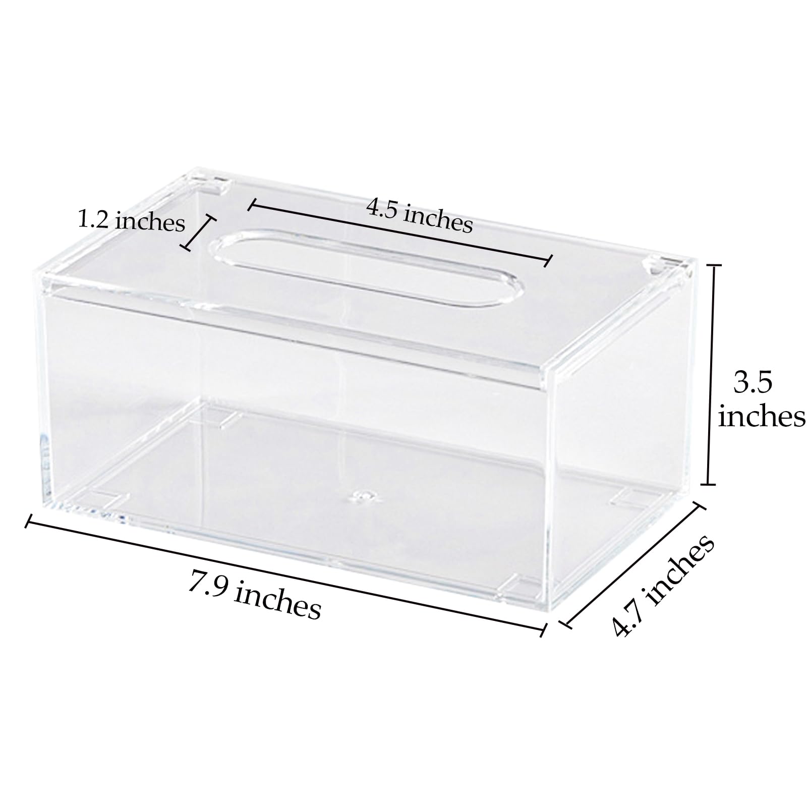 Acrylic Dryer Sheet Holder with Lid Minimalist Clear Dryer Sheets Dispenser Rectangular Tissue Box Cover for Laundry Room Bathroom Organization Storage Container