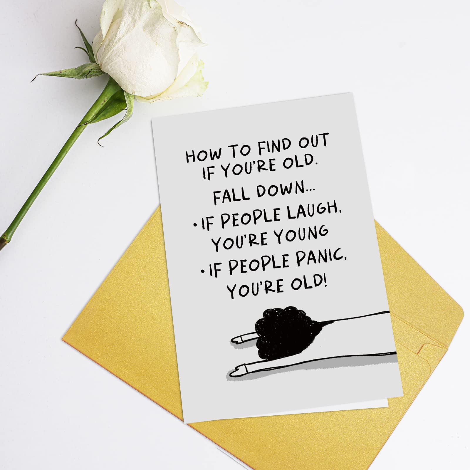 Funny Old Birthday Card for Women, Humorous Birthday Card for Mom Wife, Hilarious 50th 60th Birthday Card for Friend, How to Find out If You're Old