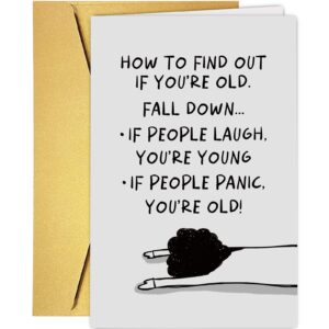 funny old birthday card for women, humorous birthday card for mom wife, hilarious 50th 60th birthday card for friend, how to find out if you're old