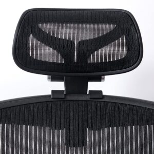 new headrest for herman miller classic and remastered aeron office chair black/graphite headrest only - chair not included (for classic aeron)