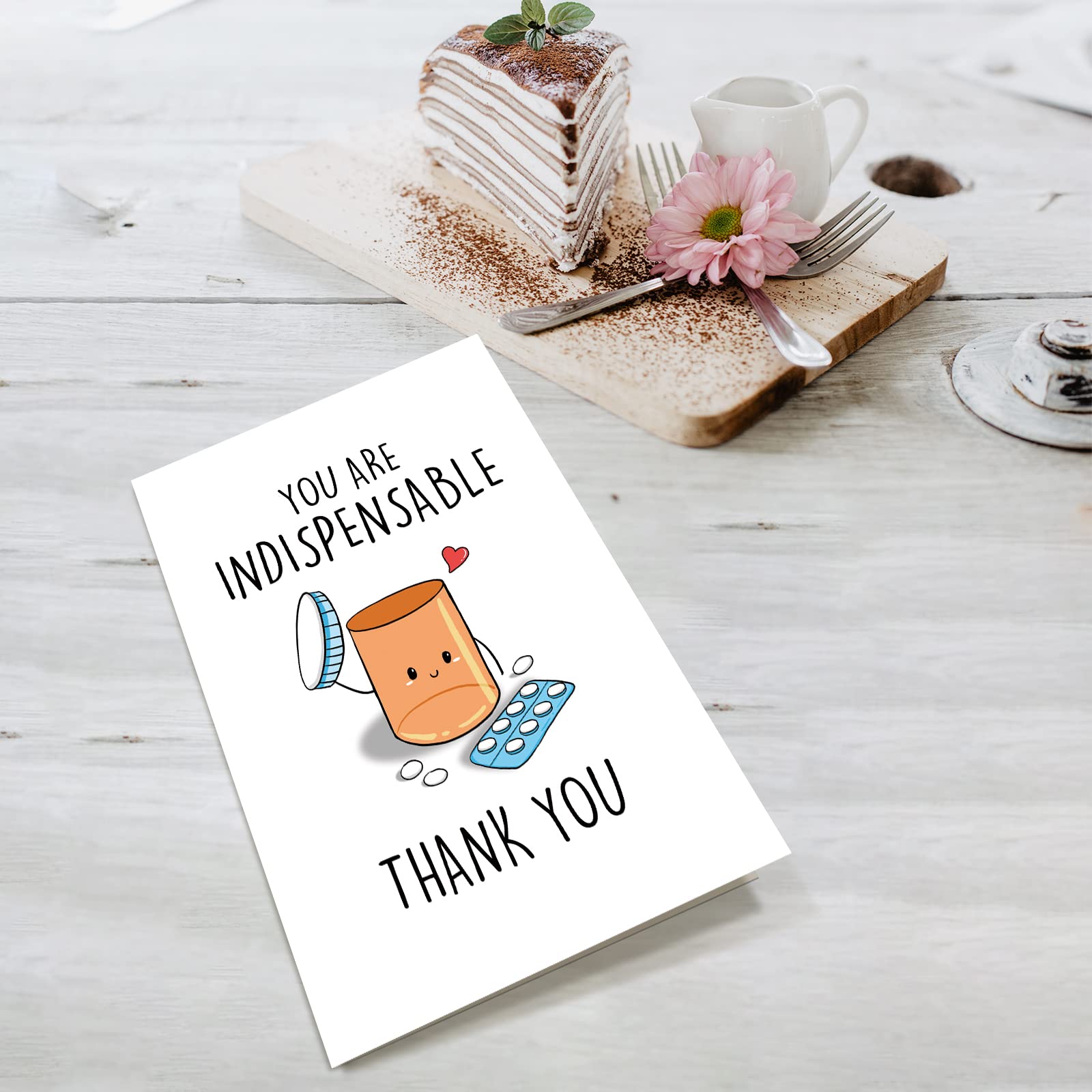 Funny Appreciation Card for Men Women, Cute Thank You Card for Doctor Nurse, Humorous Thank You Card for Pharmacy, You Are Indispensable