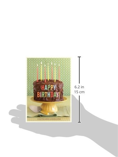 Happy Birthday! 8 Notecards & Envelopes (Birthday Greeting Cards, Dessert Photography Stationery Set)