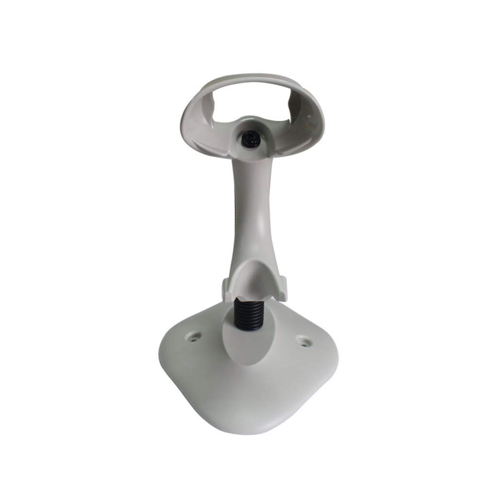 Adjustable Gooseneck Stand Holder for Motorola Symbol LS2208 LS2208AP Barcode Scanner Reader 20-61019-02R (White)