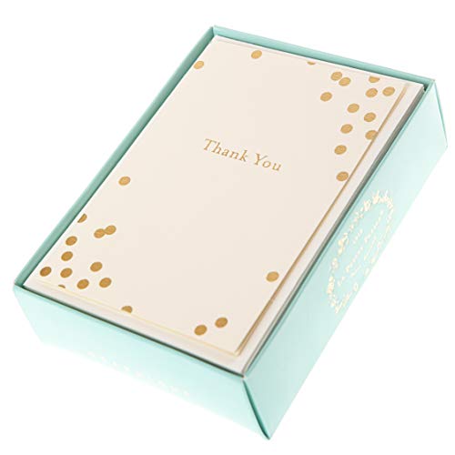 Graphique Box of Thank You Cards, Confetti - Includes 10 Cards with Matching Envelopes and Storage Box, Cute Stationery Made of Durable Heavy Cardstock, Cards Measure 3.25" x 4.75"