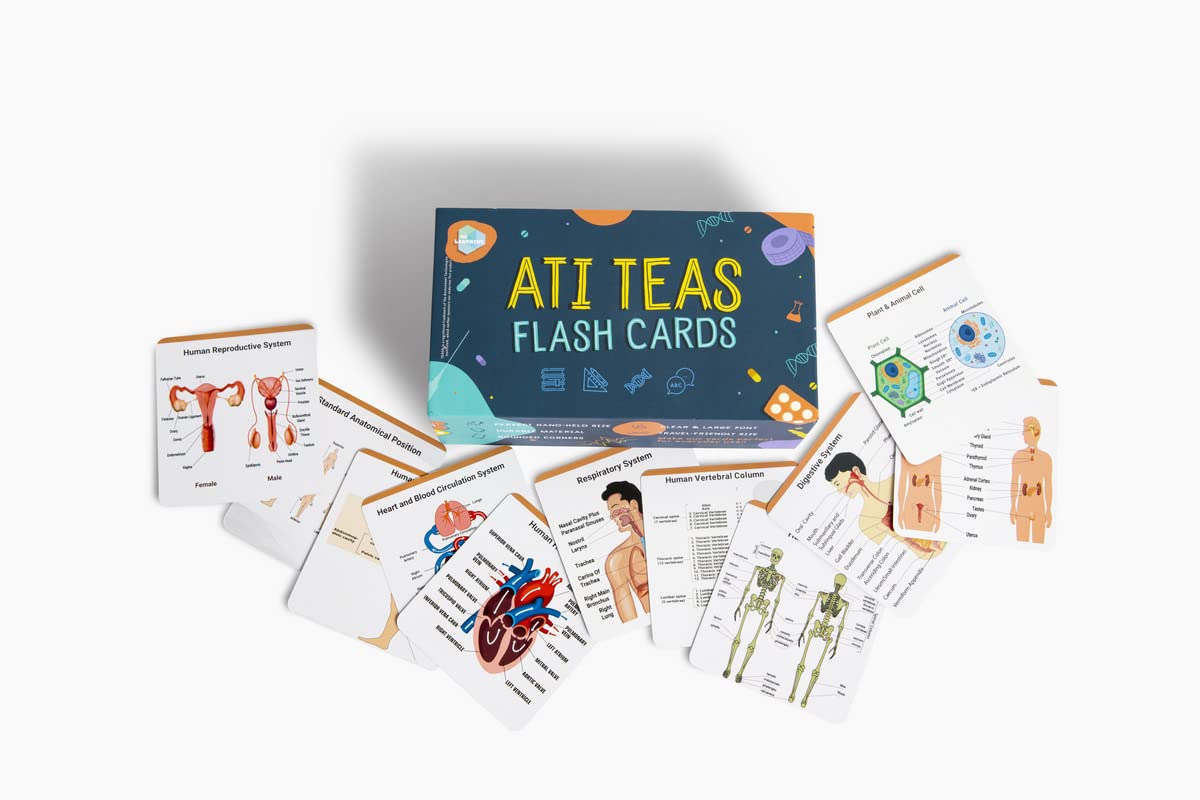 ATI TEAS 7 Flashcards - TEAS Test 7th Edition 2024-2025 Study Guide Nursing, Includes Practice Test Questions with Explained Answers for The Test of Essential Academic Skills Edition 7