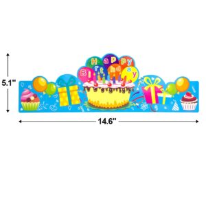 Birthday Crowns for Kids Family Birthday Classroom School VBS Party Supplies Pack of 30 Classroom Must Haves Kindergarten Preschool Pre K