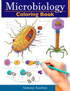 microbiology coloring book: incredibly detailed self-test color workbook for studying | perfect gift for medical school students, physicians & chiropractors