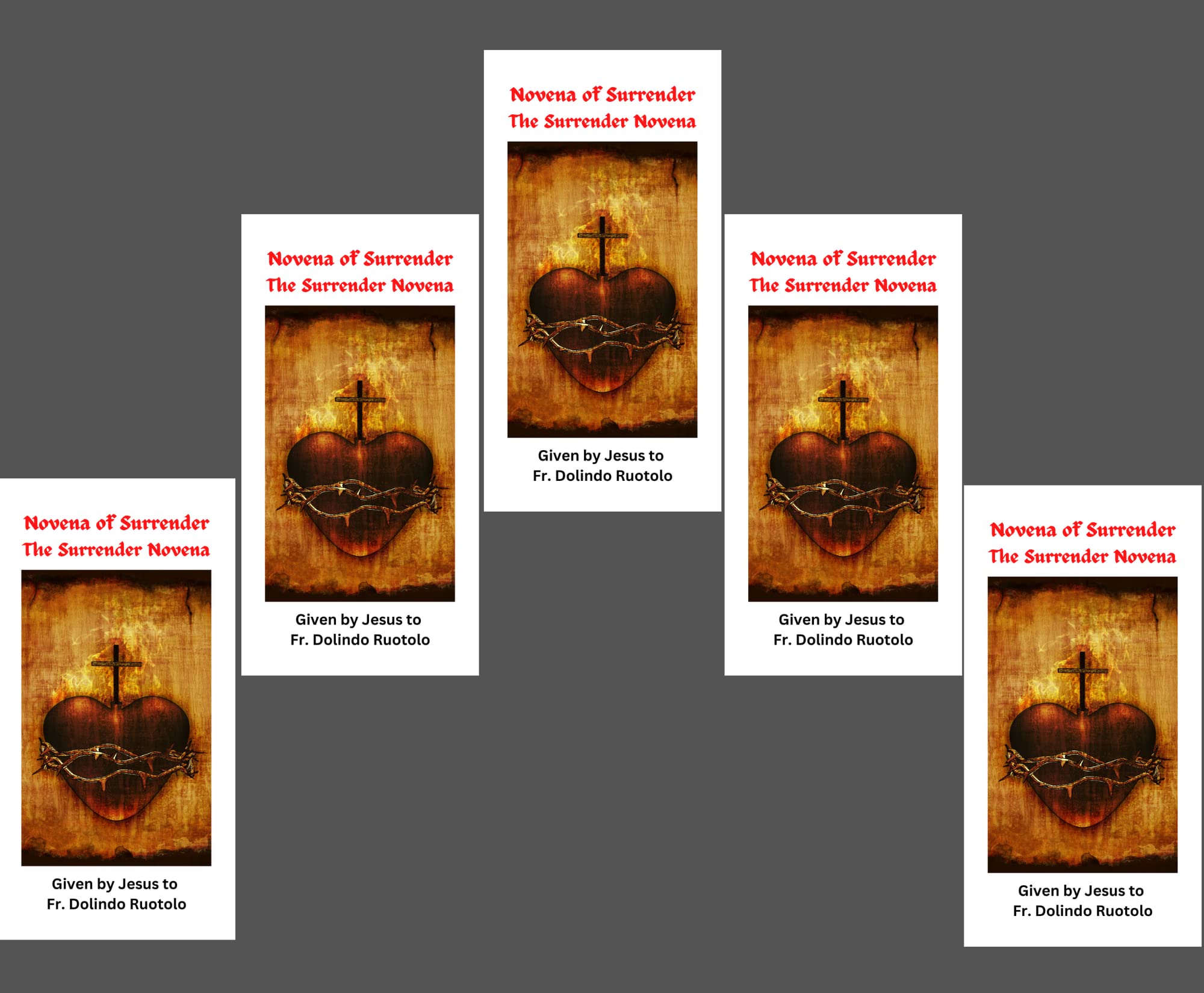 5Pack Novena of Surrender to the Will of God Trifold Holy Card