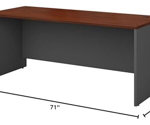 Bush Business Furniture Series C Office Desk, Large Computer Table for Home and Professional Workplace, 72W x 30D, Hansen Cherry