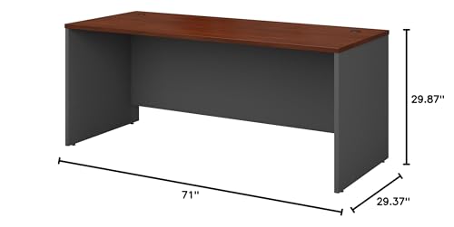 Bush Business Furniture Series C Office Desk, Large Computer Table for Home and Professional Workplace, 72W x 30D, Hansen Cherry