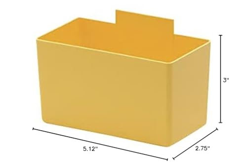 Quantum Storage Bin Cup - 5 1/8in. x 2 3/4in. x 3in. Size, Yellow, Carton of 48